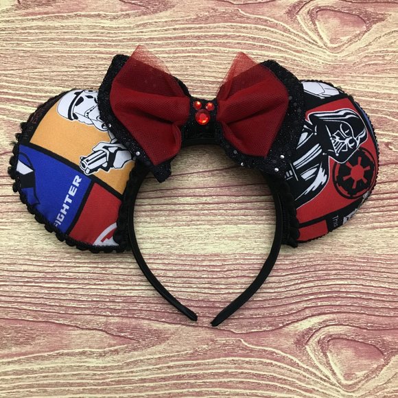 Brand New Handmade Star Wars Inspired Mouse Ears Headband - Picture 2 of 5